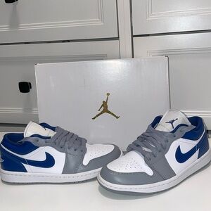 Nike Air Jordan 1 low retro grey blue shoes